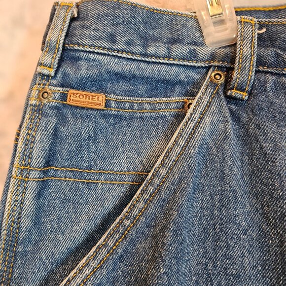 SOREL Mens 38x30 Double Knee Carpenter Jeans Work Heavy Blue Denim Carpenter - Picture 10 of 16